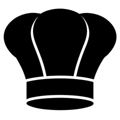 Simple Black Chef's Hat Icon