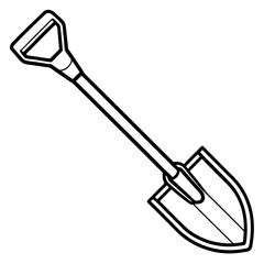 Minimalist Shovel Line Art Design