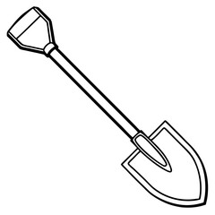Minimalist Shovel Line Art Design