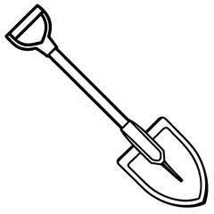 Minimalist Shovel Line Art Design