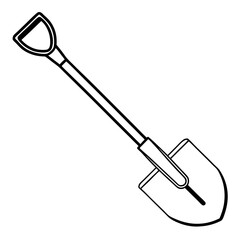 Minimalist Shovel Line Art Design