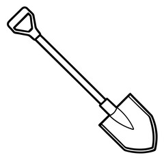 Minimalist Shovel Line Art Design