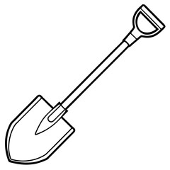 Minimalist Shovel Line Art Design