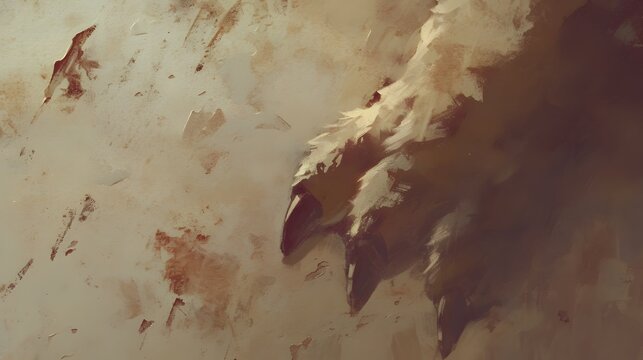 Texture showing animal claw marks and scratches, adding a rugged, dynamic feel.