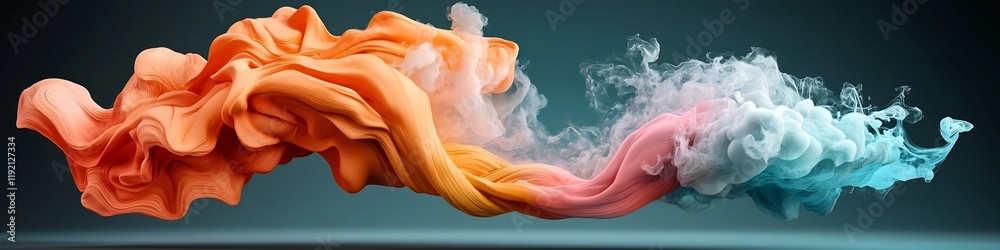 Poster captivating 3d rendered animation showcasing a wave packet undergoing dynamic absorption and emissio