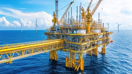 Offshore Oil Platform and Wind Turbines: A Symbiosis of Energy