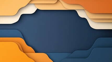 Colorful Paper Cut Frames for Creative Promotions and Banners with Blank Center Space