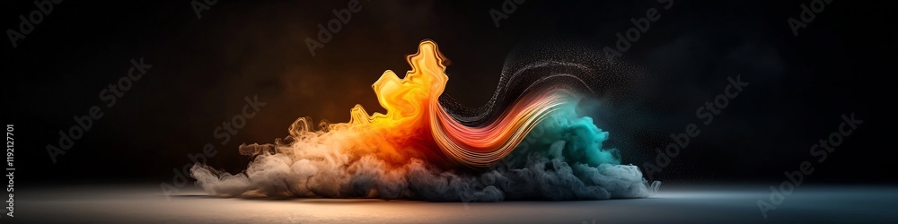 Poster captivating animation depicting a wave packet undergoing reflection refraction and diffraction as it
