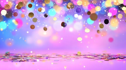 Vibrant Confetti Background for Festive Designs, Celebrations, and Invitations