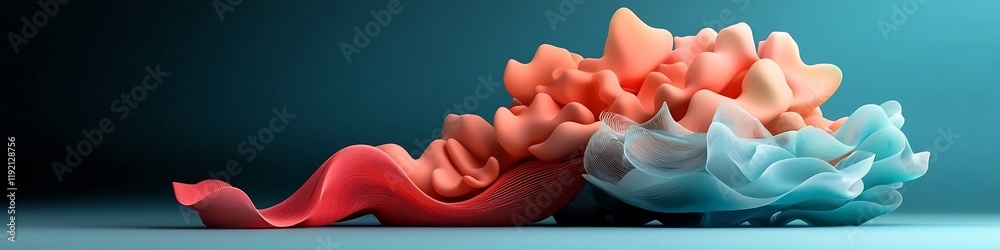 Poster captivating 3d animation showcasing the intricate dance of a wave packet undergoing interference cre