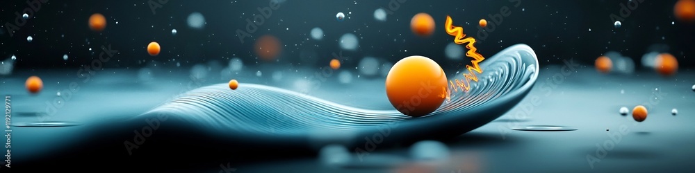 Poster stunning 3d rendered animation showcasing the dynamic behavior of a wave packet as it undergoes refl