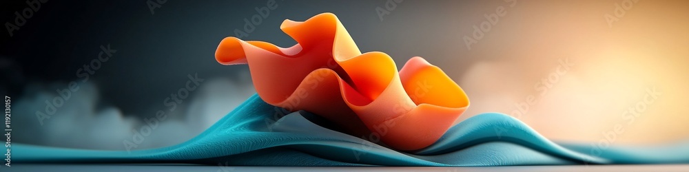 Poster captivating 3d animation showcasing the refraction and direction change of a wave packet as it inter