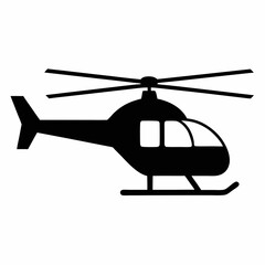 Black Helicopter Silhouette Art