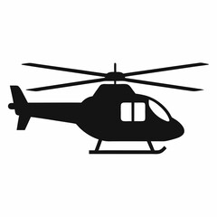 Black Helicopter Silhouette Art