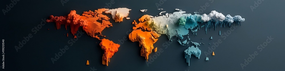 Poster dynamic showcasing the frequency distribution of urbanization rates across different countries and r