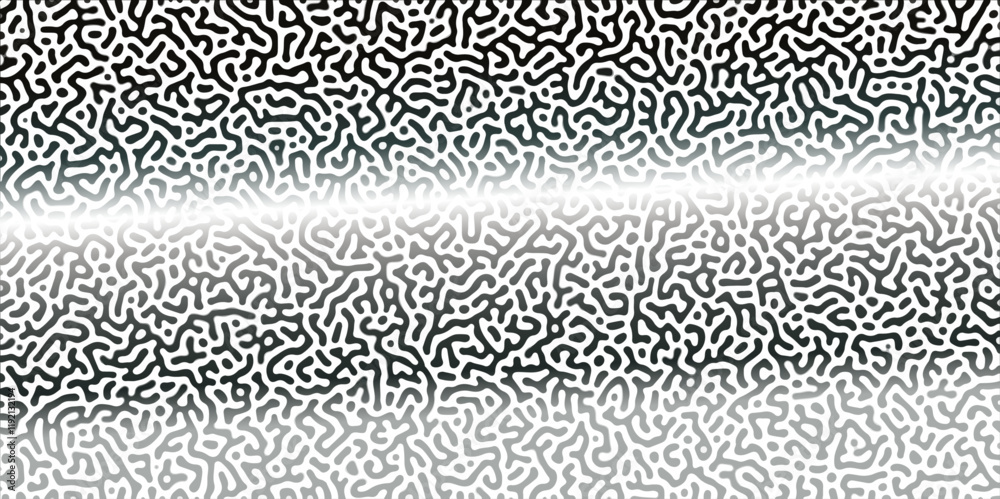 Poster abstract reaction-diffusion turing pattern natural texture brown gradient color scheme. linear desig