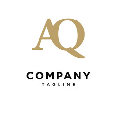 Letter A Q Elegant Monogram Logo Icon Vector