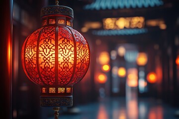 lantern on chinese new year night