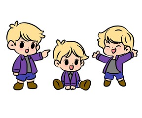 cartoon child posing