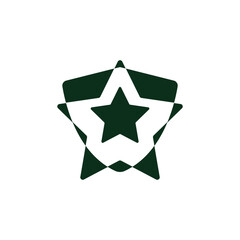 star shield logo design illustration