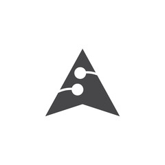 Fototapeta premium star techno logo design illustration