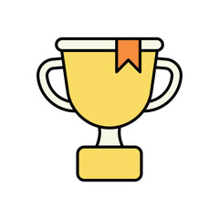 Trophy icon isolated on a white background. Vector illustration.