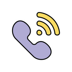 Phone icon isolated on a white background. Vector illustration.