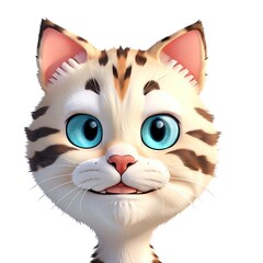 cartoon character of a cat isolated on white background