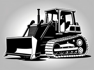Naklejka premium excavator on a white background