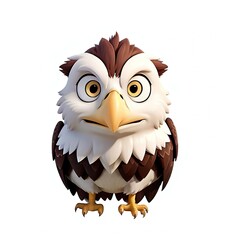 Fototapeta premium cartoon character of a eagle isolated on white background