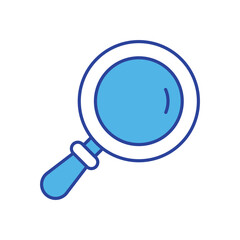 Magnifying Glass icon isolated on a white background. Vector illustration.