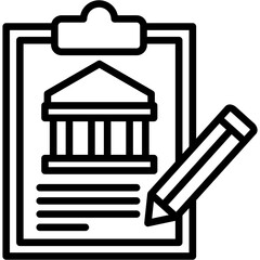 Loan Agreement line icon