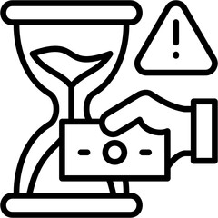 Payment Due line icon