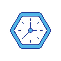 Clock icon isolated on a white background. Vector illustration.