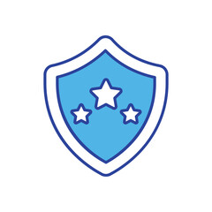 Shield icon isolated on a white background. Vector illustration.