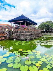 The Kertha Gosa Pavilion is an example of Balinese architecture located on the island of Bali, in city Klungkung, Indonesia.