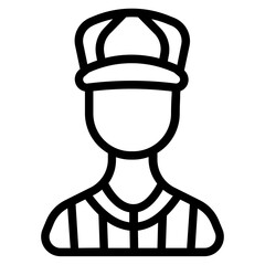 Baseball avatar Line Icon
