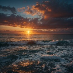 Obraz premium sunset over the sea