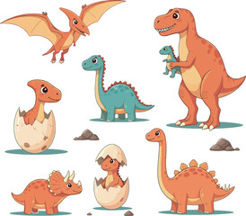 set of dinosaurs
