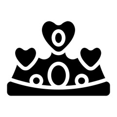 Bride crown Solid Icon © spacepixel