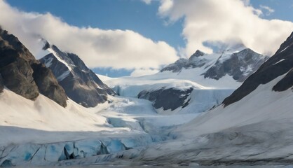 glacier in the mountains