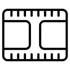 Clip editing Line Icon