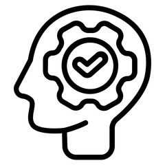 Critical thinking Line Icon