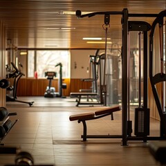 Obraz premium little bit used european sport gym without people