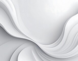 Obraz premium Abstract White Curving Layers Design Background