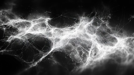 Abstract web-like structure on a dark background.