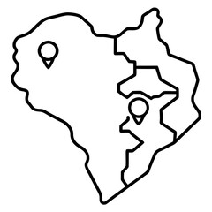 map line art vector