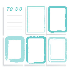 Pixel Frames Set for TO DO List Vector Background Set Empty Blue
