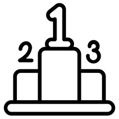 Obraz premium Runner up podium Line Icon