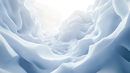 Obraz premium Serene Abstract Snowscape: A Dreamlike Winter Wonderland of Smooth, Undulating Ice Formations